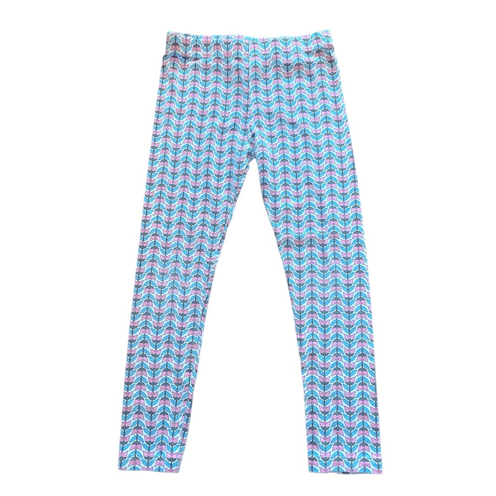 Size 6/6x Carter’s floral cotton leggings, white, pink, blue & green